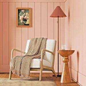 Threshold Throw Blanket Brown and Cream Striped Lightweight Soft Home‎ Decor